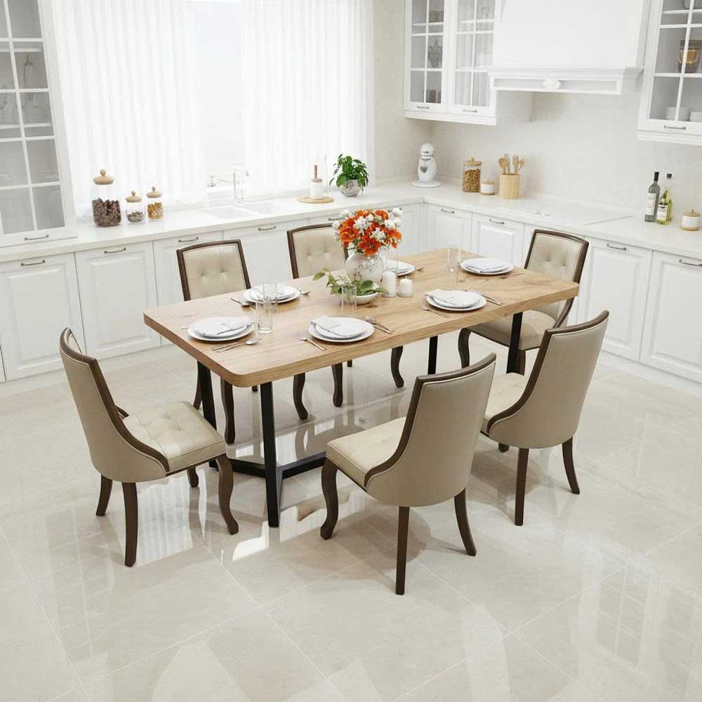 Combo bàn ghế ăn cho 6 người Combo bàn ghế ăn cho 6 người - hình 3