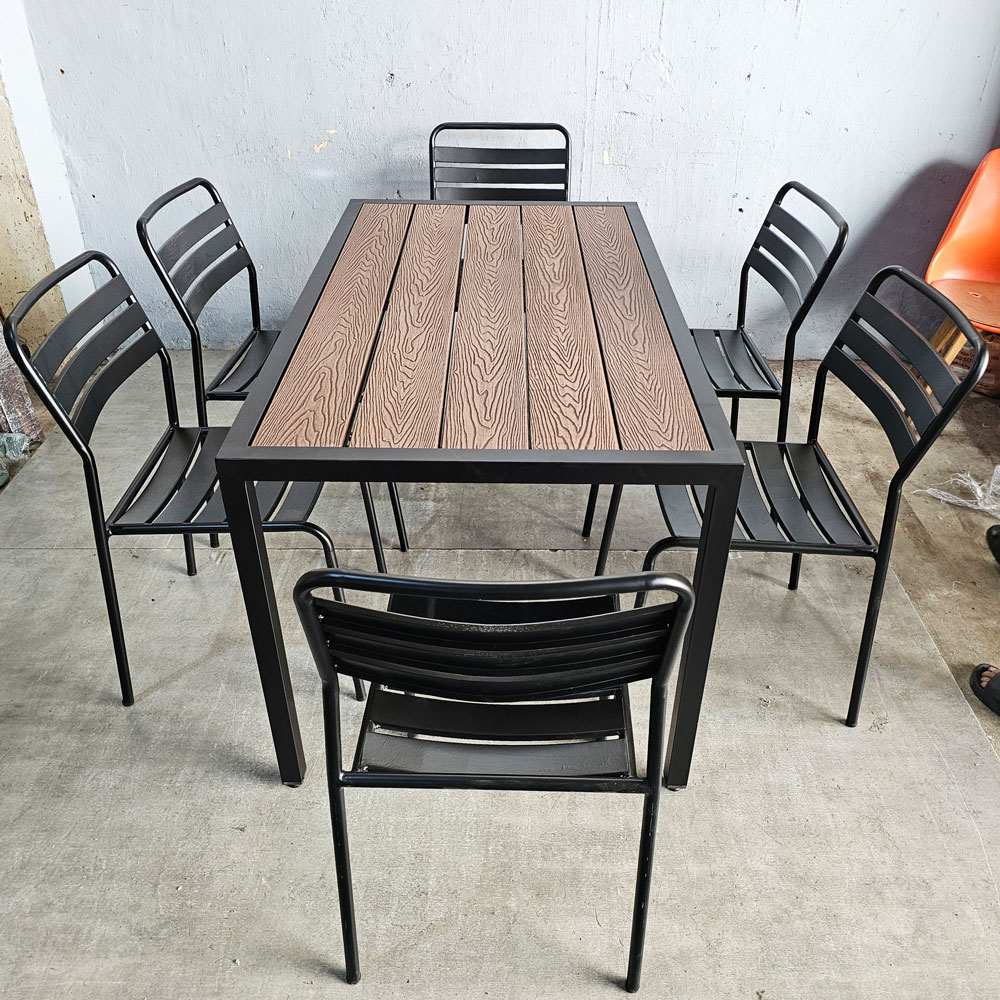 Combo bàn ngoài trời và 6 ghế sắt C Combo bàn ngoài trời và 6 ghế sắt C - hình 4