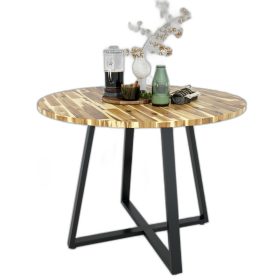 Combo bàn tròn 1m gỗ tràm và 4 ghế nệm Eames