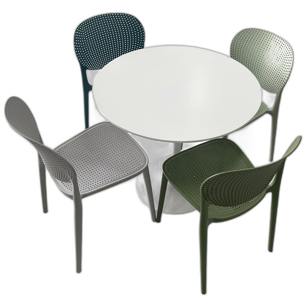 Combo Bàn Tulip 80cm Và 4 Ghế Nhựa Nhiều Màu C Combo Bàn Tulip 80cm Và 4 Ghế Nhựa Nhiều Màu C