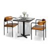 Combo bộ bàn 70x70cm gỗ tràm và 2 ghế Simon khung sắt