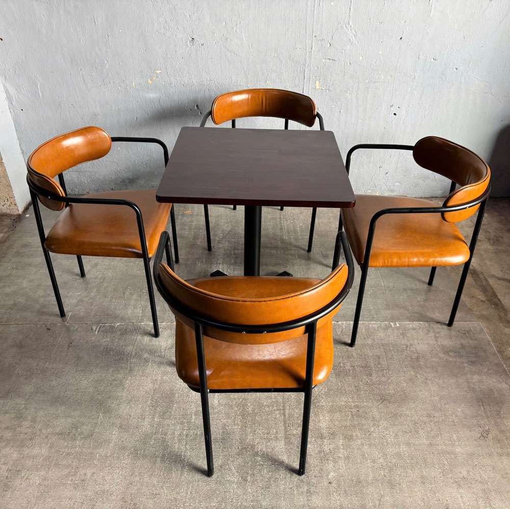 Combo bộ bàn 70x70cm gỗ tràm và 4 ghế Simon khung sắt C Combo bộ bàn 70x70cm gỗ tràm và 4 ghế Simon khung sắt C - hình 2