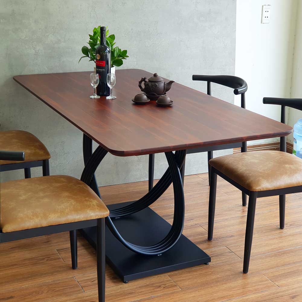Combo bộ bàn ăn 160x80cm gỗ tràm 4 ghế ngồi Combo bộ bàn ăn 160x80cm gỗ tràm 4 ghế ngồi - hình 4