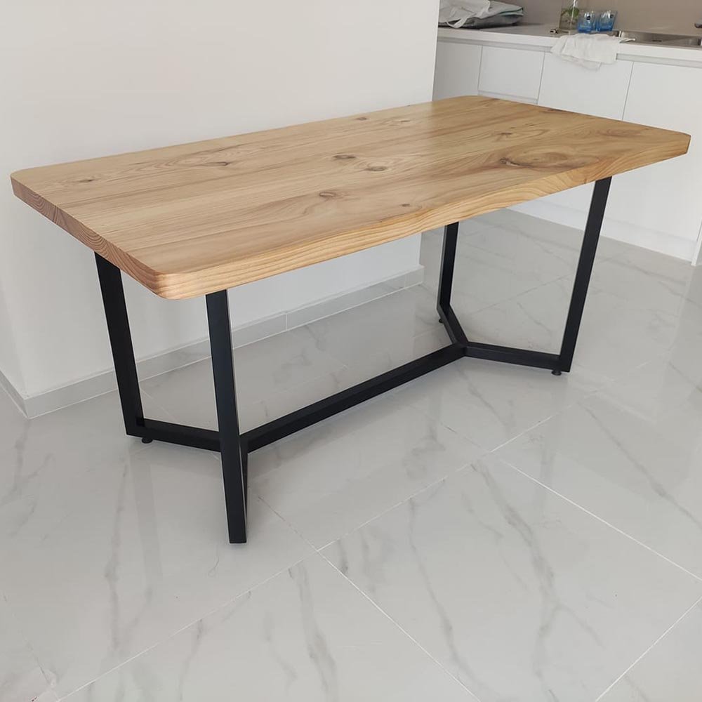 Combo bộ bàn ăn gỗ thông và 6 ghế Aster bọc da Combo bộ bàn ăn gỗ thông và 6 ghế Aster bọc da - hình 5