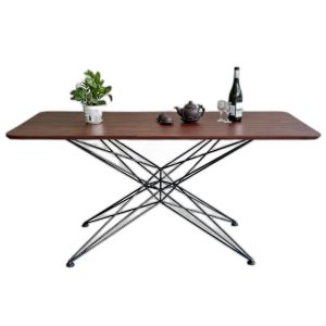Combo bộ bàn ăn gỗ tràm 6 ghế chân sắt bọc nệm