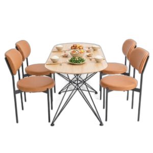 Combo bộ bàn ăn hình Oval 4 ghế ngồi