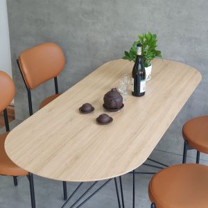 Combo bộ bàn ăn hình Oval 4 ghế ngồi - hình 1