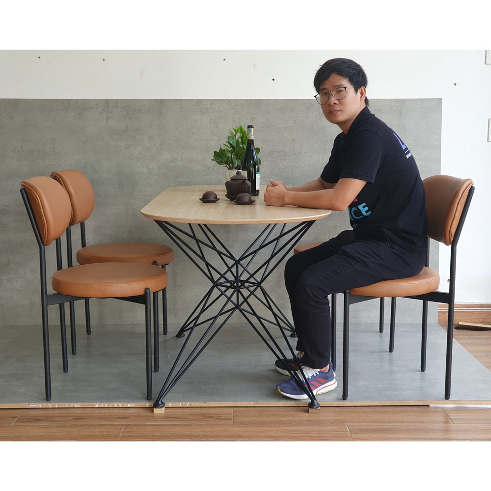 Combo bộ bàn ăn hình Oval 4 ghế ngồi Combo bộ bàn ăn hình Oval 4 ghế ngồi - hình 5