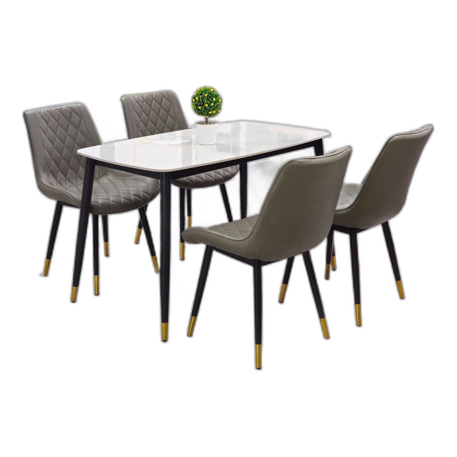 Combo bộ bàn ăn mặt đá 140x80cm và 4 ghế ăn Aster Combo bộ bàn ăn mặt đá 140x80cm và 4 ghế ăn Aster