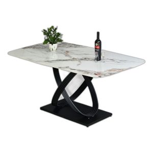 Combo bộ bàn ăn mặt đá và 6 ghế bọc nệm