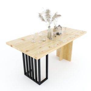 Combo bộ bàn ăn PHELIM và 6 ghế Wisbon gỗ - hình 1