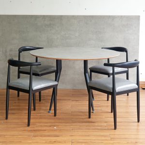 Combo bộ bàn ăn tròn 4 ghế ngồi - hình 1