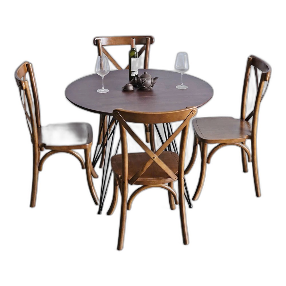 Combo bộ bàn ăn tròn 4 ghế Thonet Combo bộ bàn ăn tròn 4 ghế Thonet