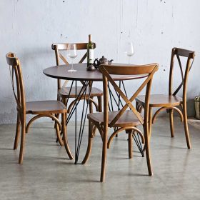 Combo bộ bàn ăn tròn 4 ghế Thonet - hình 1
