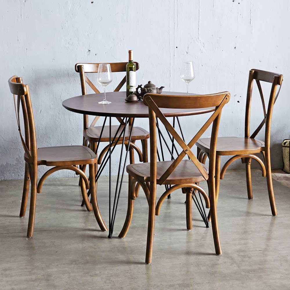 Combo bộ bàn ăn tròn 4 ghế Thonet Combo bộ bàn ăn tròn 4 ghế Thonet - hình 1