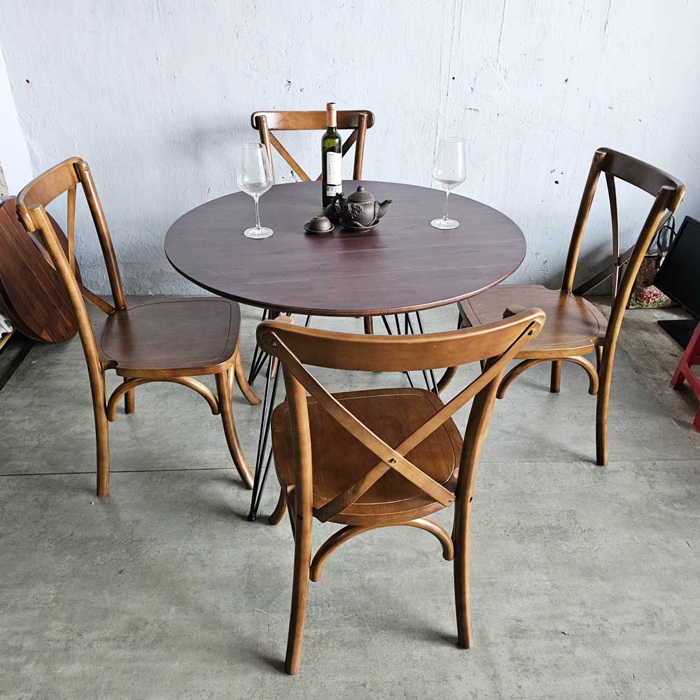 Combo bộ bàn ăn tròn 4 ghế Thonet Combo bộ bàn ăn tròn 4 ghế Thonet - hình 2