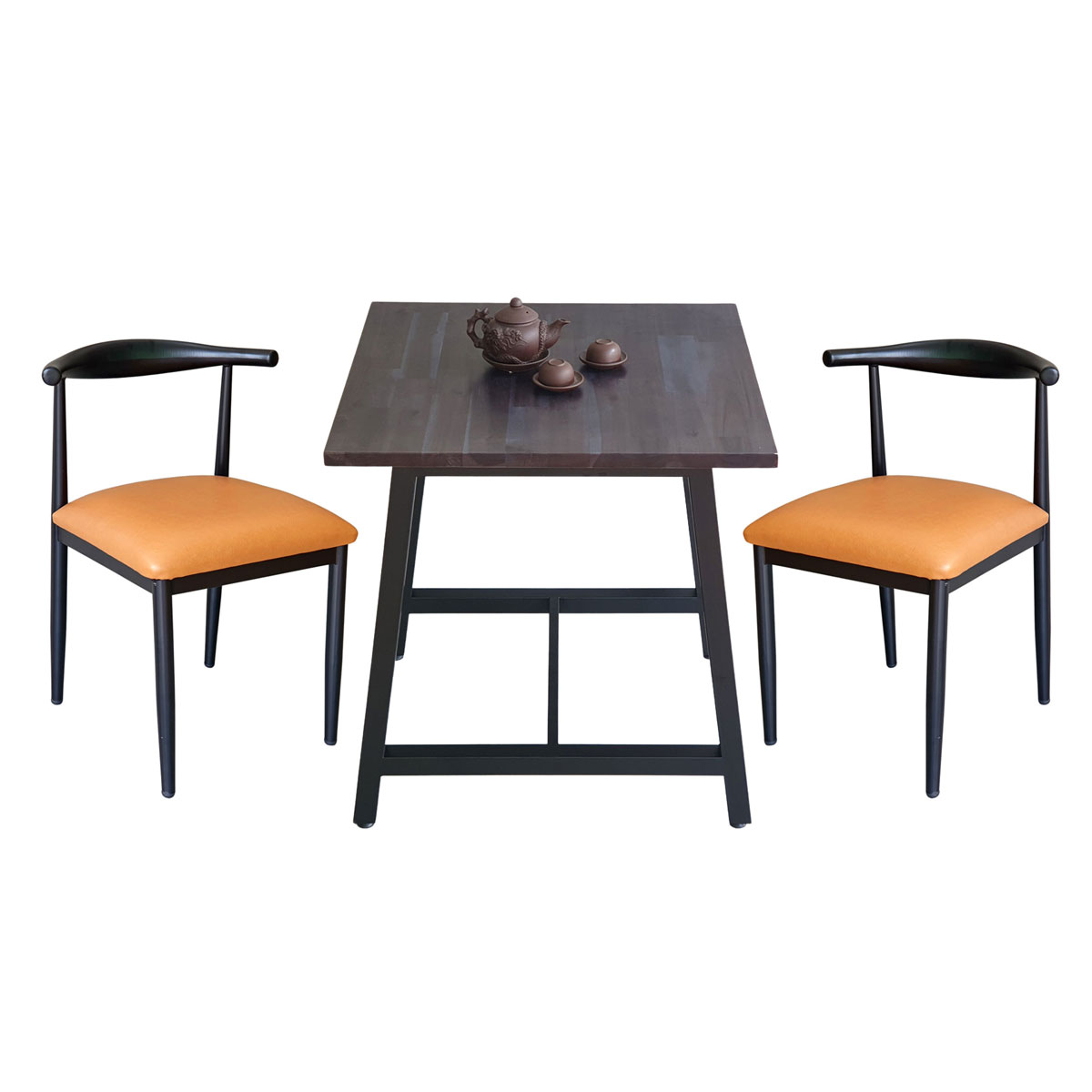 Combo bộ bàn ăn vuông và 2 ghế Bull chân sắt bọc nệm Combo bộ bàn ăn vuông và 2 ghế Bull chân sắt bọc nệm - hình 4