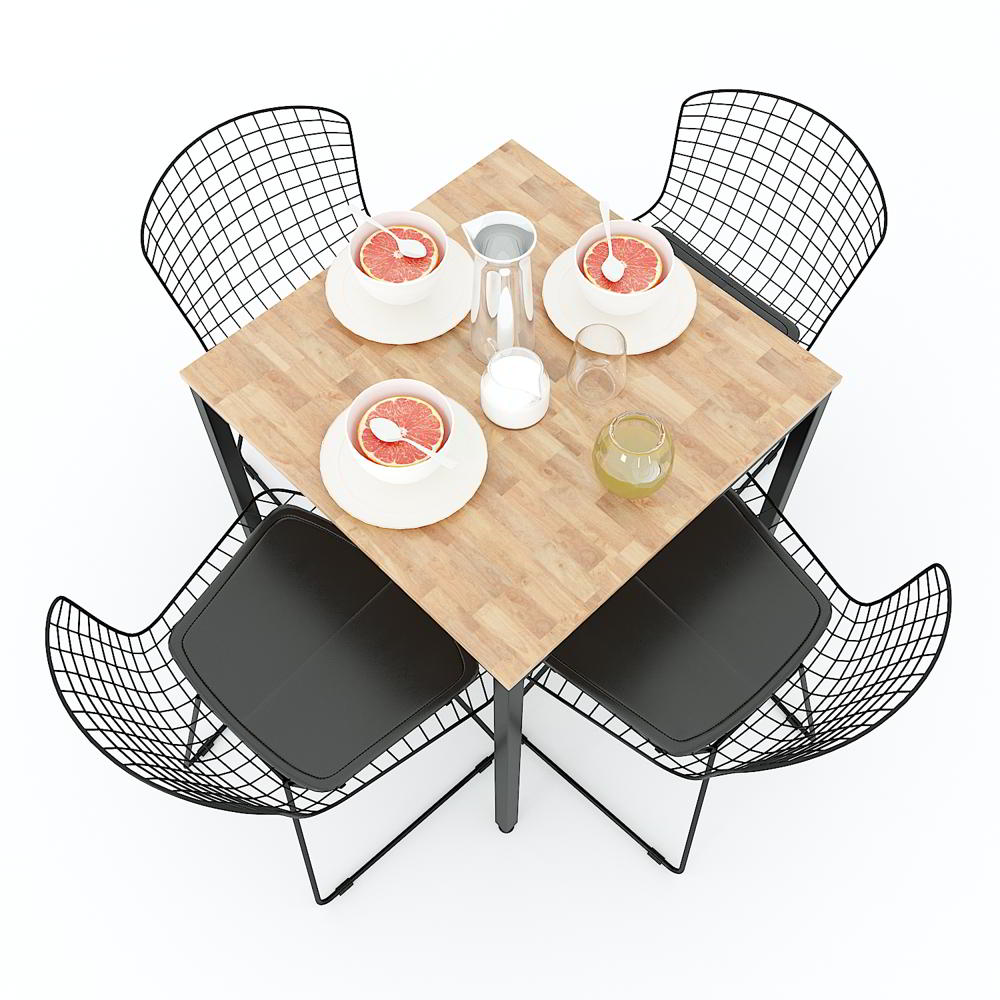 Combo bộ bàn ăn vuông và 2 ghế sắt bọc nệm Combo bộ bàn ăn vuông và 2 ghế sắt bọc nệm - hình 2