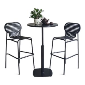 Combo bộ bàn bar sắt 60cm và 2 ghế bar sắt C