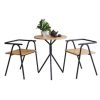 Combo bộ bàn cafe tròn 60cm và 2 ghế COZY khung sắt C