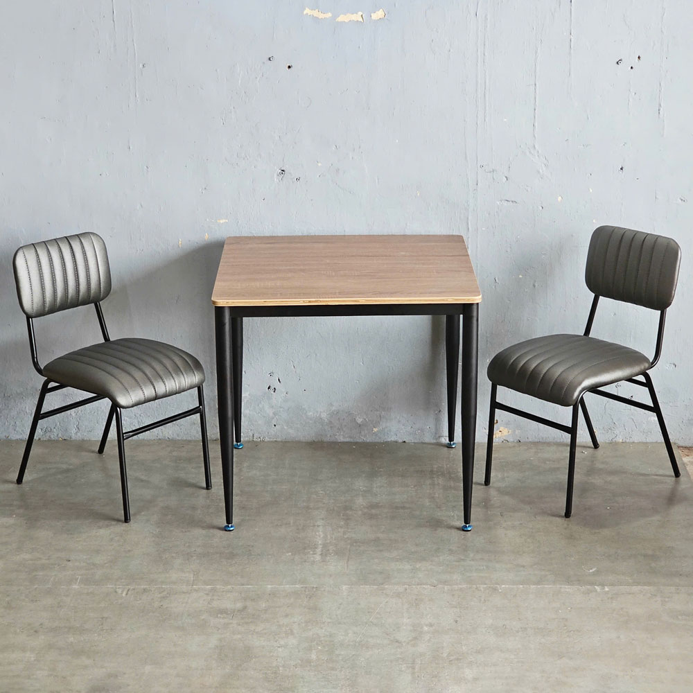 Combo bộ bàn ghế ăn 2 người ngồi gỗ plywood chân sắt Combo bộ bàn ghế ăn 2 người ngồi gỗ plywood chân sắt - hình 2