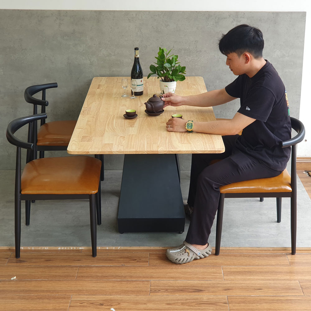 Combo bộ bàn ghế ăn chữ nhật 160x80cm 4 ghế ngồi Combo bộ bàn ghế ăn chữ nhật 160x80cm 4 ghế ngồi - hình 4