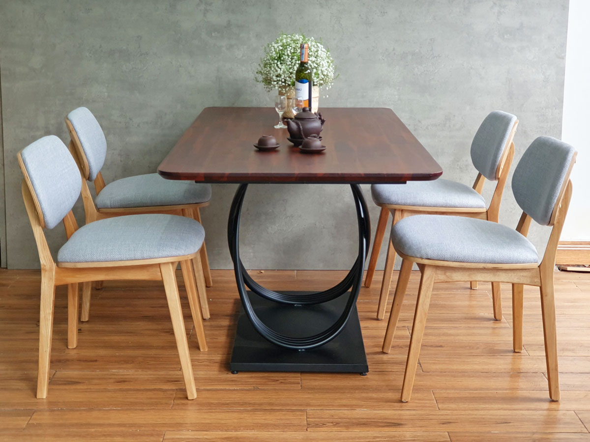 Combo bộ bàn ghế ăn chữ nhật 160x80cm gỗ tràm 2 ghế Combo bộ bàn ghế ăn chữ nhật 160x80cm gỗ tràm 2 ghế - hình 3