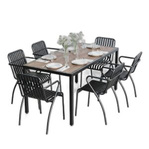 Combo bộ bàn ghế ăn ngoài trời C