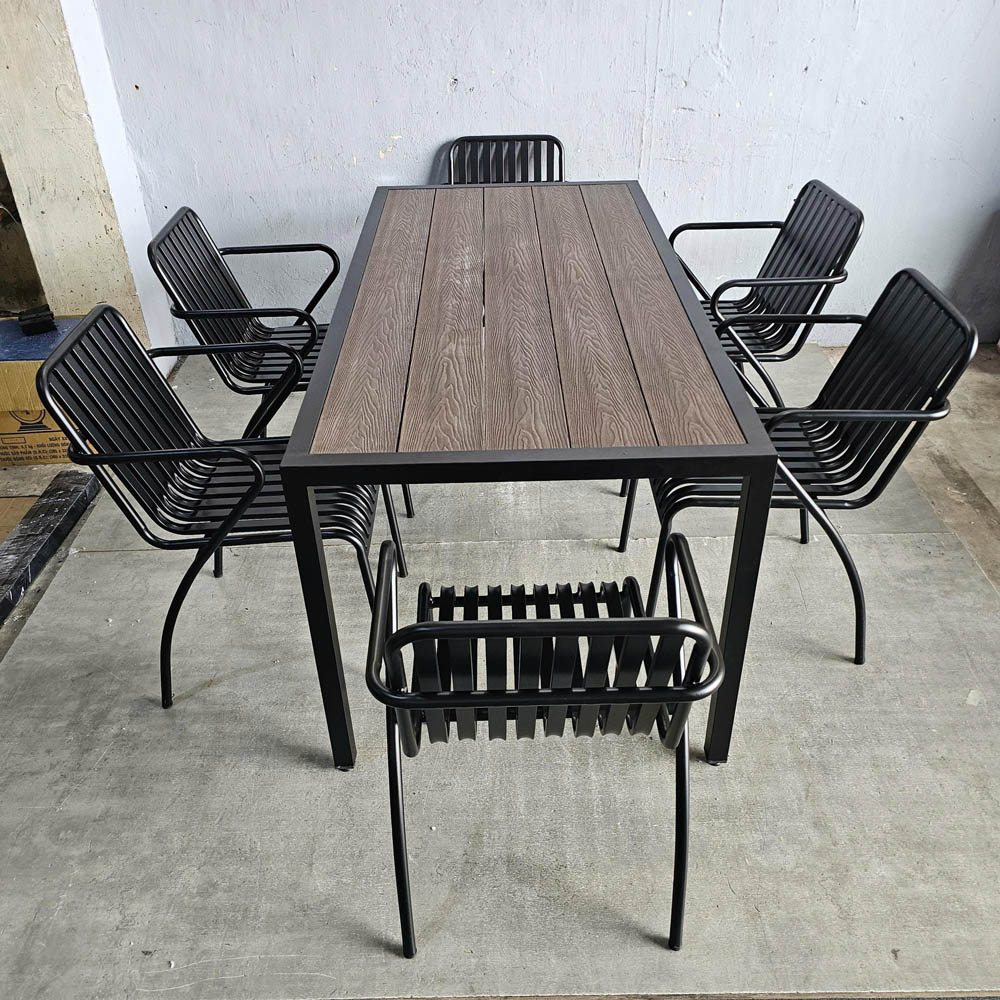Combo bộ bàn ghế ăn ngoài trời C Combo bộ bàn ghế ăn ngoài trời C - hình 3