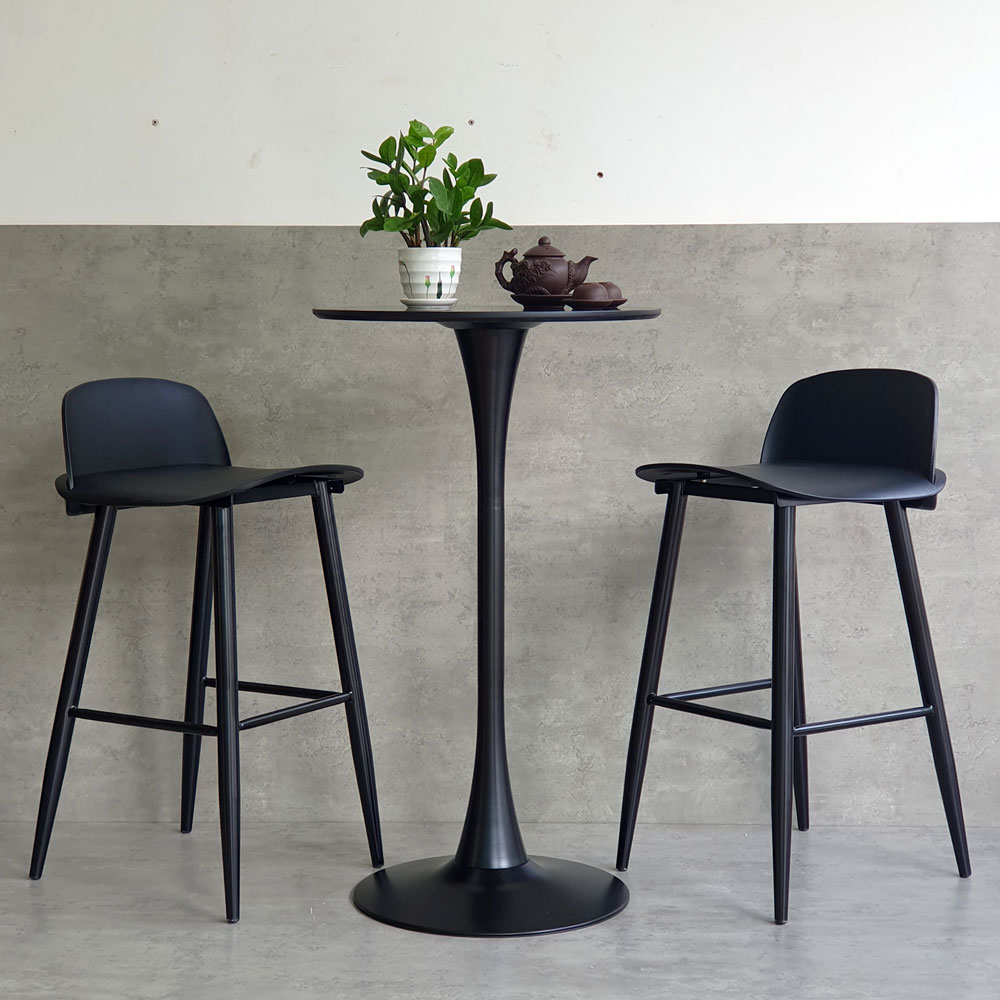 Combo bộ bàn ghế bar Tulip mặt gỗ tròn 60cm 2 ghế C Combo bộ bàn ghế bar Tulip mặt gỗ tròn 60cm 2 ghế C - hình 3