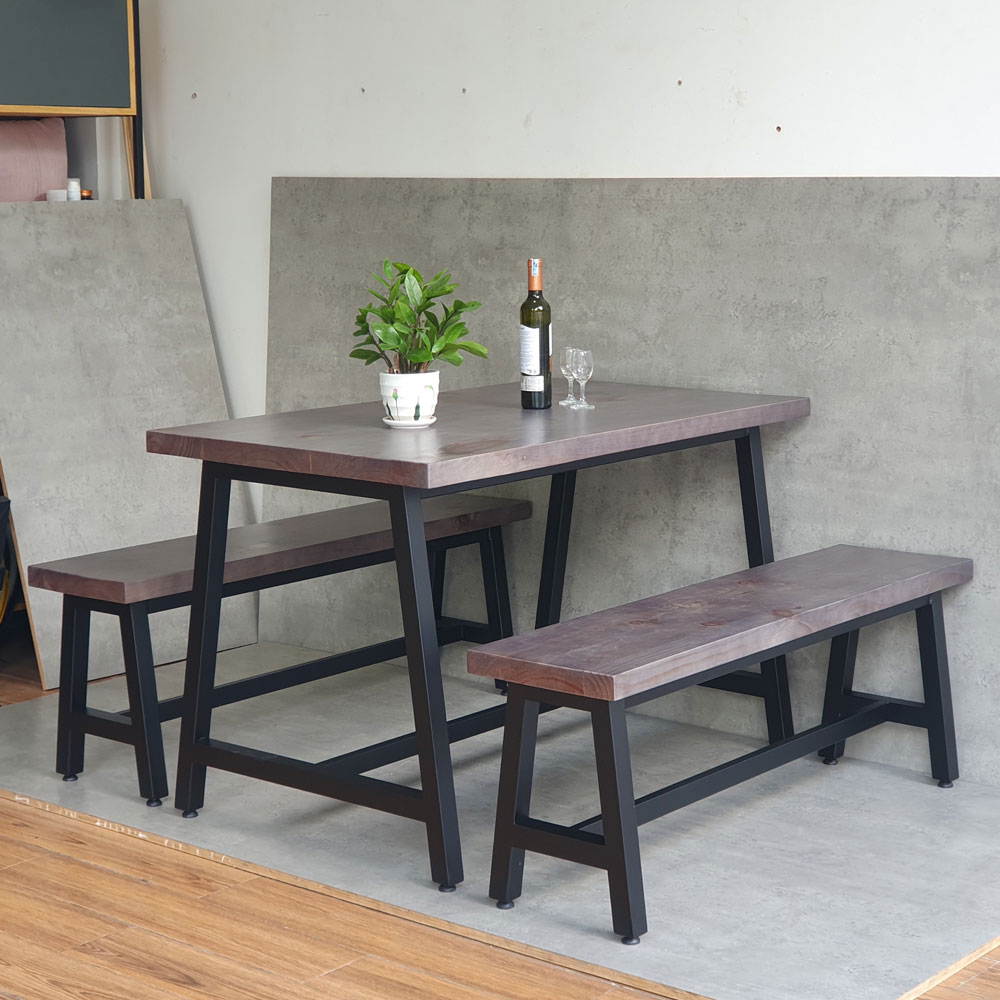 Combo bộ bàn ghế cafe chữ nhật và 2 ghế băng dài C Combo bộ bàn ghế cafe chữ nhật và 2 ghế băng dài C - hình 4