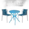 Combo bộ bàn ghế cafe nhựa màu xanh dương C