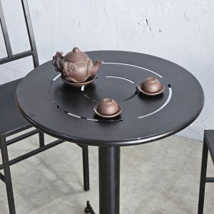 Combo bộ bàn ghế cafe sắt ngoài trời C - hình 1