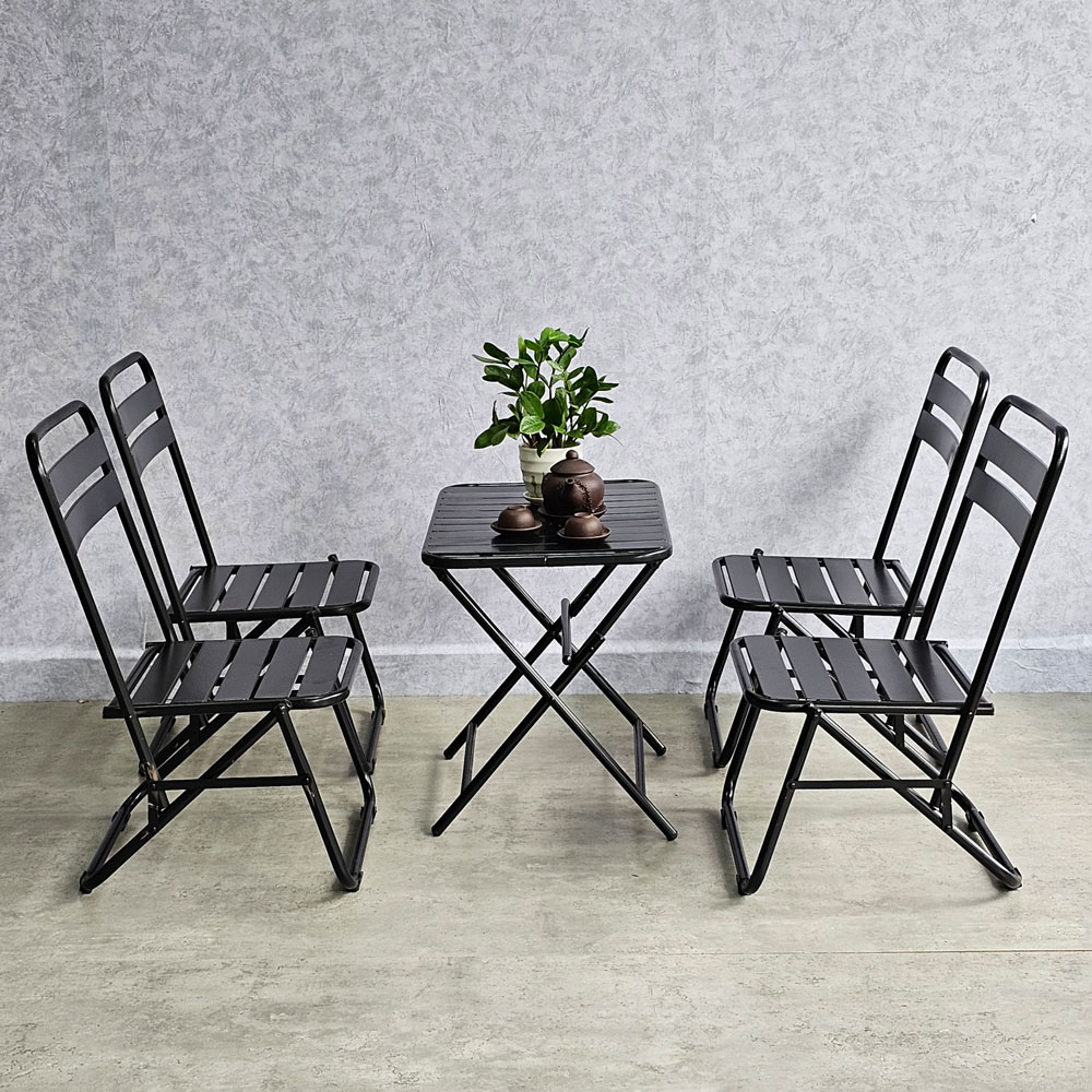 Combo bộ bàn ghế trà chanh gấp gọn bằng sắt sơn tĩnh điện C Combo bộ bàn ghế trà chanh gấp gọn bằng sắt sơn tĩnh điện C - hình 2