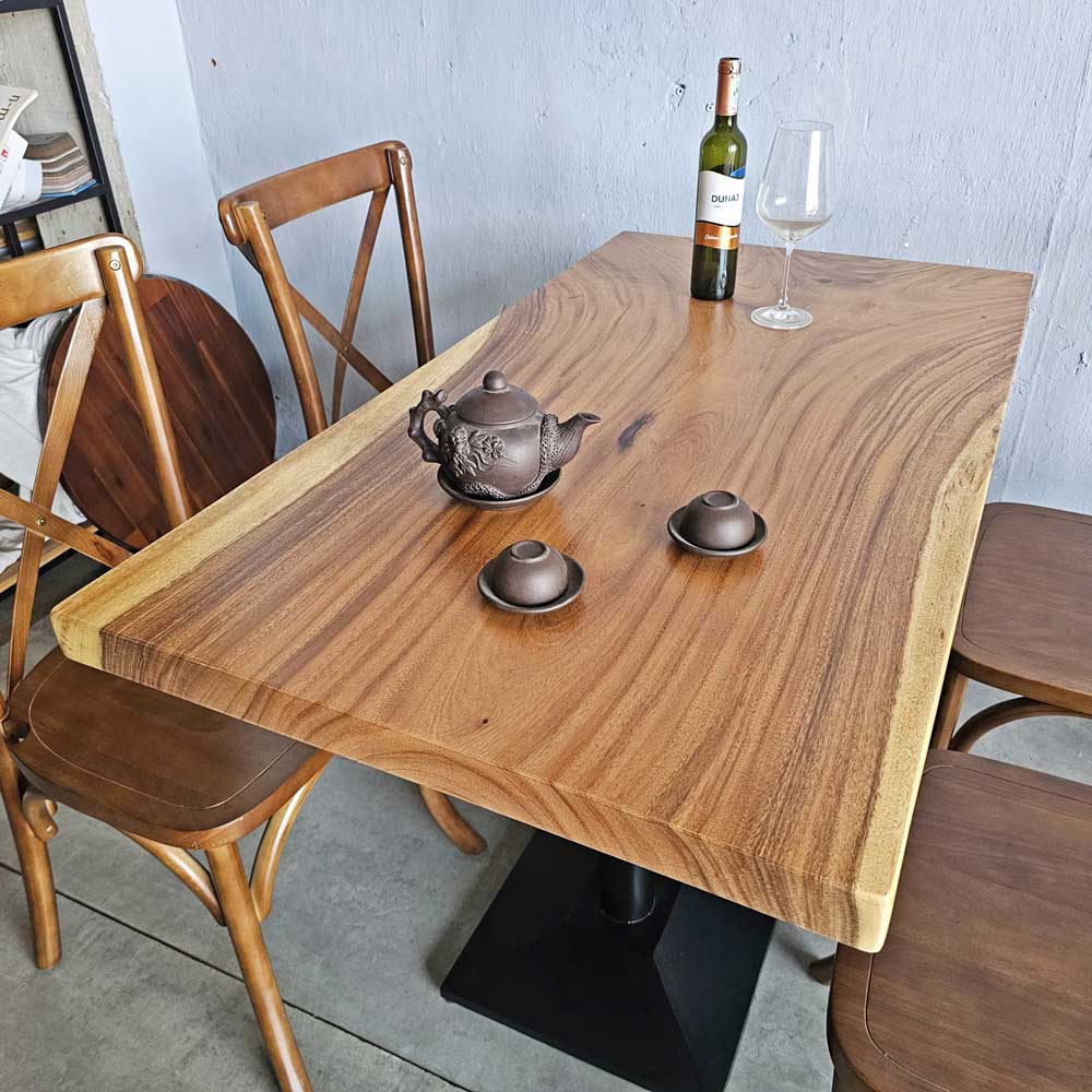 Combo bộ bàn gỗ me tây 4 ghế bistro Combo bộ bàn gỗ me tây 4 ghế bistro - hình 2