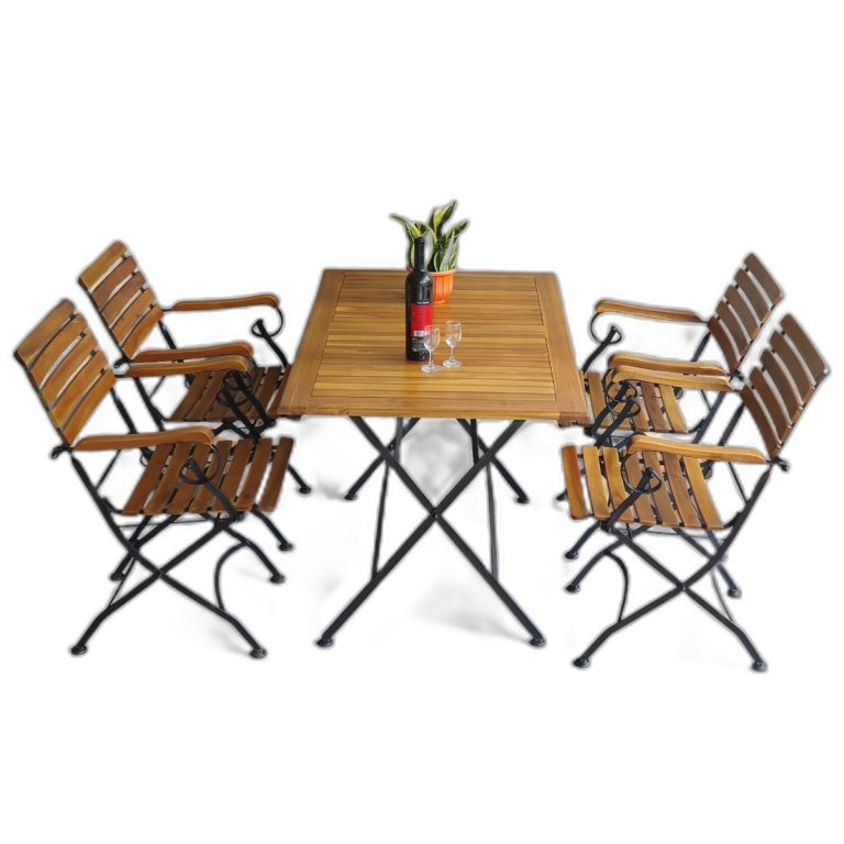 Trang chủ Combo bộ bàn ngoài trời xếp gọn 120x75cm và 4 ghế xếp gọn C