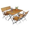 Combo bộ bàn ngoài trời xếp gọn 120x75cm và ghế xếp gọn C