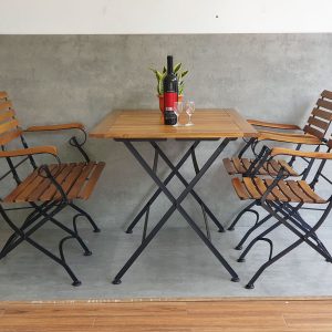 Combo bộ bàn ngoài trời xếp gọn 120x75cm và ghế xếp gọn C - hình 1
