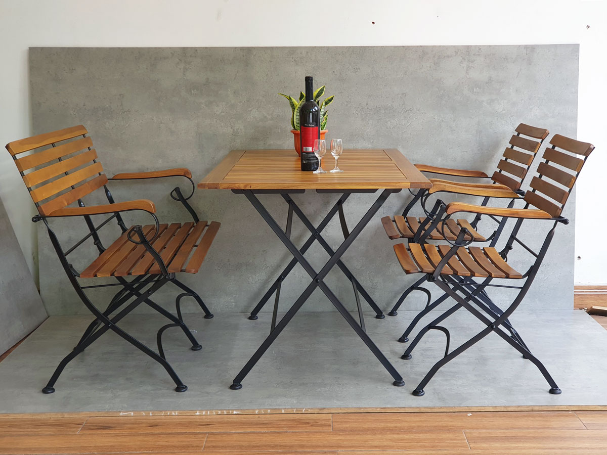 Combo bộ bàn ngoài trời xếp gọn 120x75cm và ghế xếp gọn C Combo bộ bàn ngoài trời xếp gọn 120x75cm và ghế xếp gọn C - hình 1