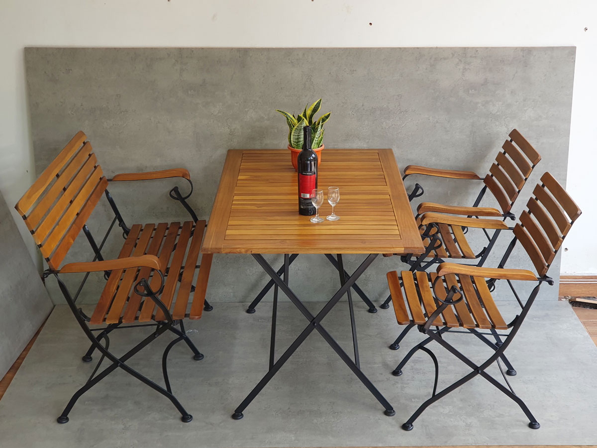 Combo bộ bàn ngoài trời xếp gọn 120x75cm và ghế xếp gọn C Combo bộ bàn ngoài trời xếp gọn 120x75cm và ghế xếp gọn C - hình 2