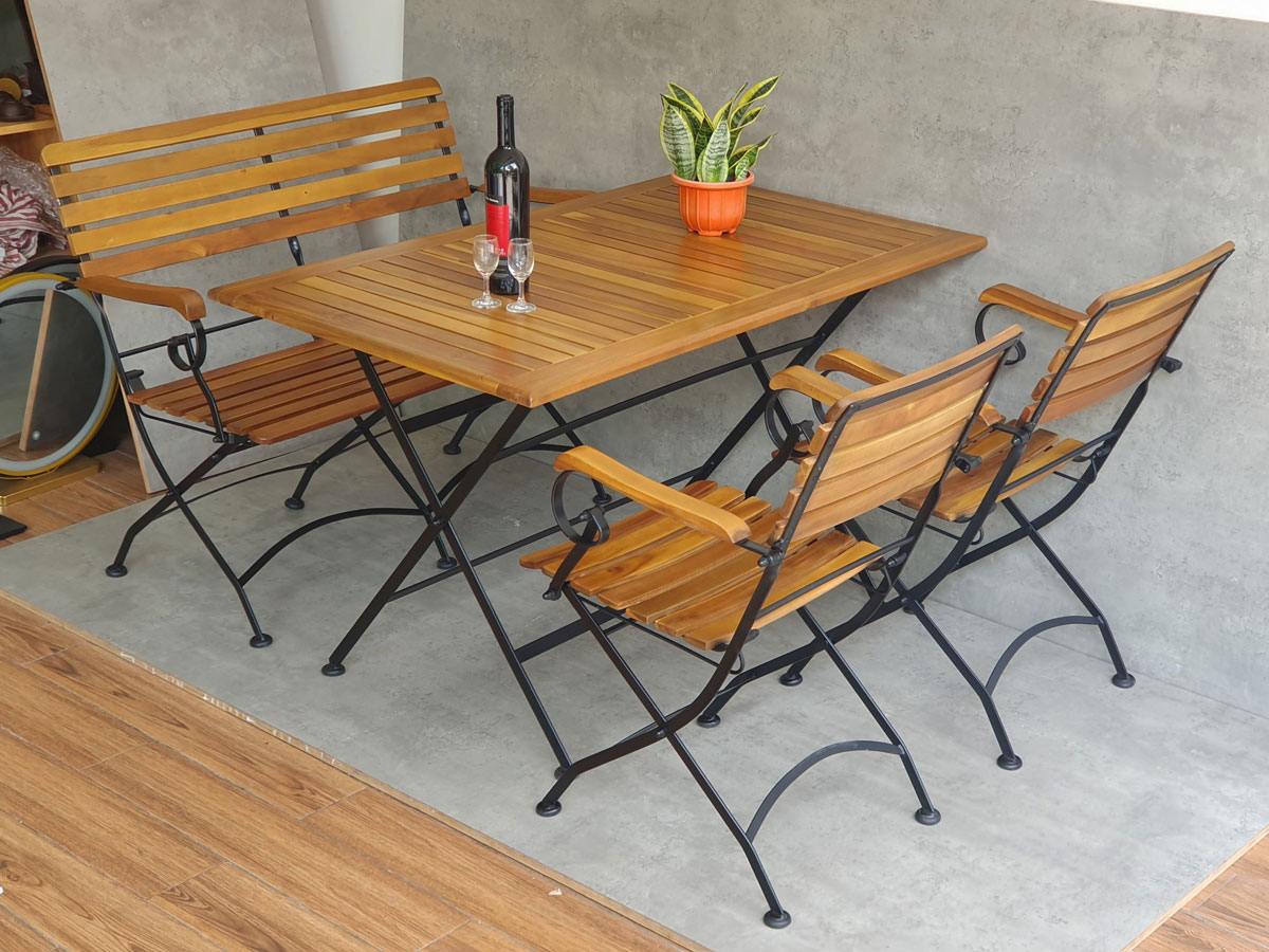 Combo bộ bàn ngoài trời xếp gọn 120x75cm và ghế xếp gọn C Combo bộ bàn ngoài trời xếp gọn 120x75cm và ghế xếp gọn C - hình 3