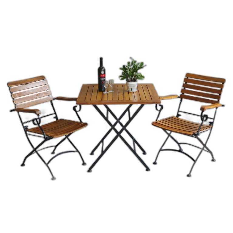 Trang chủ Combo bộ bàn ngoài trời xếp gọn 75x75cm và 2 ghế xếp C