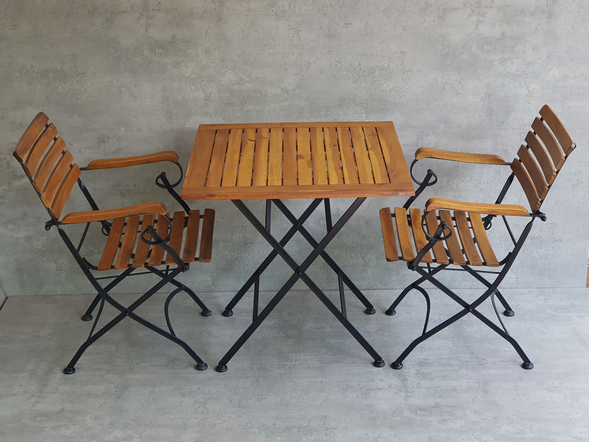 Combo bộ bàn ngoài trời xếp gọn 75x75cm và 2 ghế xếp C Combo bộ bàn ngoài trời xếp gọn 75x75cm và 2 ghế xếp C - hình 4