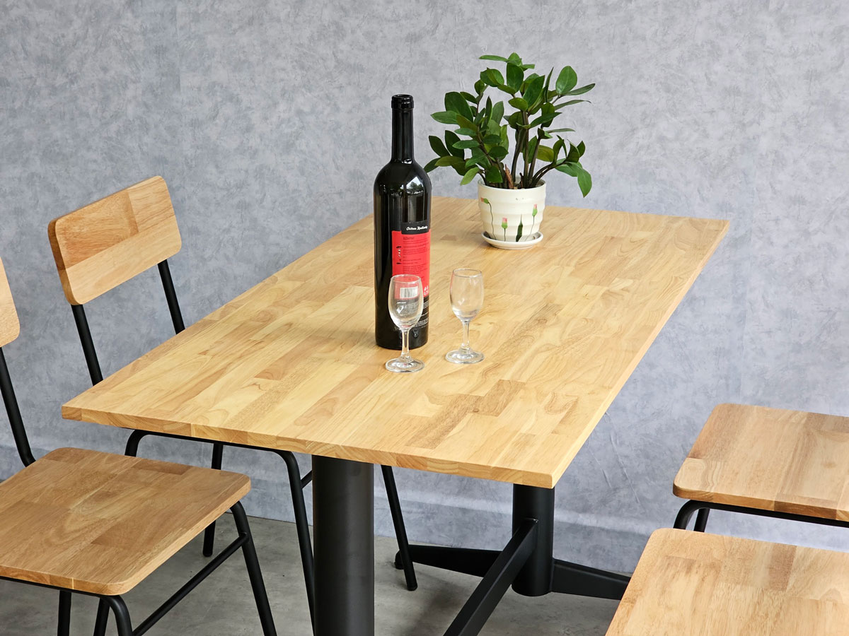 Combo bộ bàn quán ăn nhà hàng 120x60cm và 4 ghế chân sắt C Combo bộ bàn quán ăn nhà hàng 120x60cm và 4 ghế chân sắt C - hình 4
