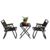 Combo bộ bàn trà chanh xếp gọn và 2 ghế xếp du lịch C