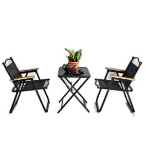 Combo bộ bàn trà chanh xếp gọn và 2 ghế xếp du lịch C