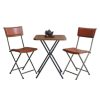 Combo bộ bàn xếp gọn 55x55cm và 2 ghế xếp ngoài trời C