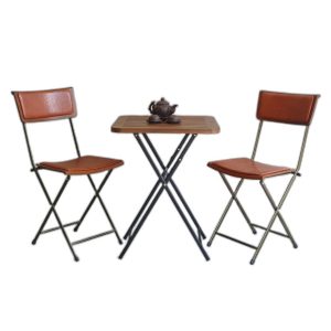 Combo bộ bàn xếp gọn 55x55cm và 2 ghế xếp ngoài trời C