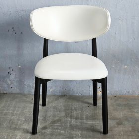 Ghế ăn gỗ Ash nệm bọc da simili - hình 1