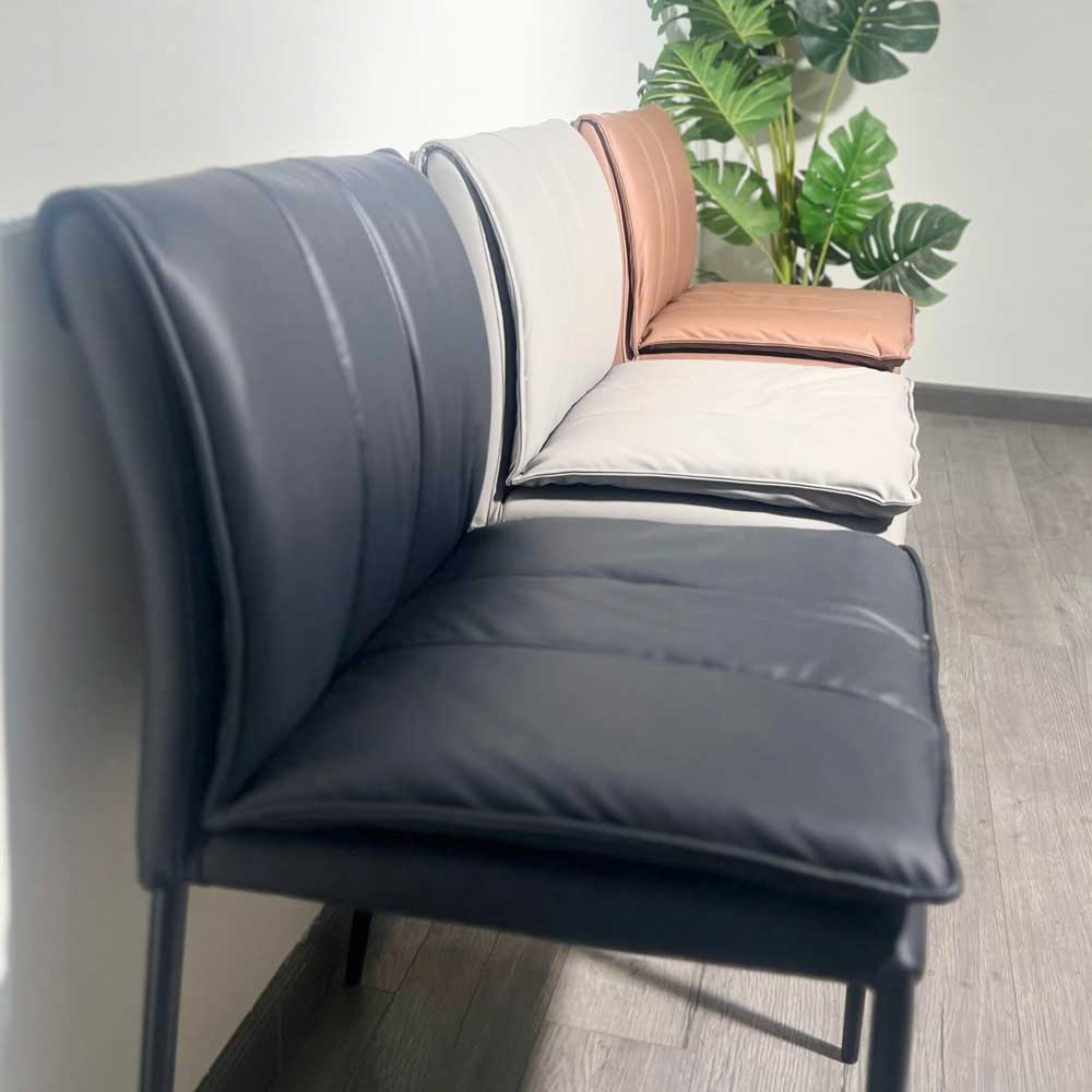 Ghế ăn nệm da microfiber chân sắt Ghế ăn nệm da microfiber chân sắt - hình 5